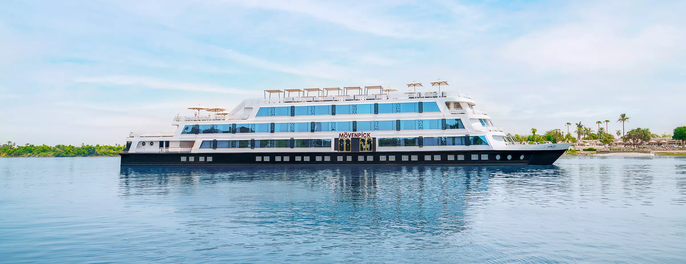 Exterior view of the MS Mövenpick Darakum Nile Cruise Nile cruise ship